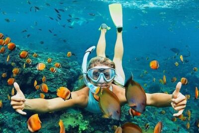 All Inclusive : Bali Blue Lagoon Snorkeling, Lunch, and Transport - Blue Lagoon Beach: the first snorkel stop feels beginner-friendly