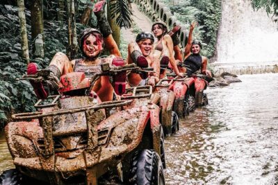 ATV Quad Bike Bali with Waterfall Gorilla Cave and Lunch - Safety gear and the first training moments
