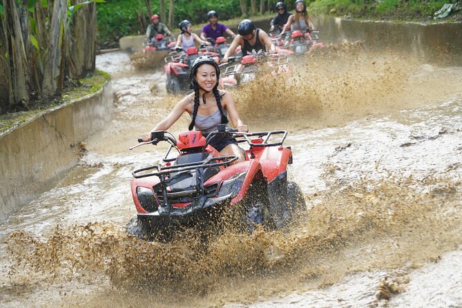 Bali Quad Bike Through Gorilla Cave - Monkey Forest and Waterfall - Tegenungan Waterfall: the best kind of break between dirt and monkeys