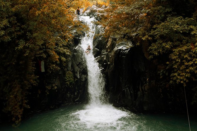 Cliff Jumping and Sliding at Aling Aling Waterfall - Cengana Rice Fields and a Balinese Home Stop for Fruit