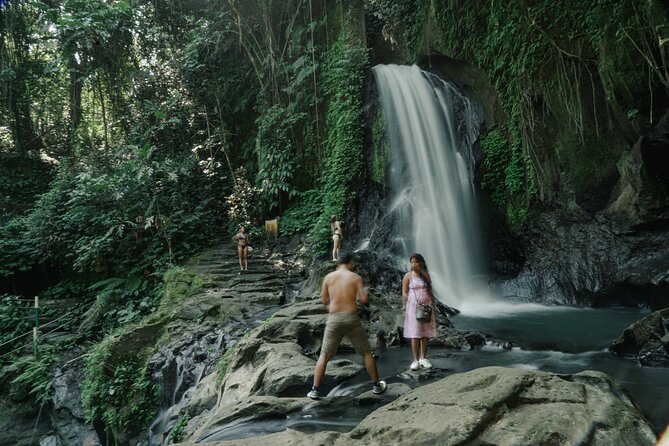 Half Day Ubud Waterfall Tour - Rang Reng Cave (Goa Rang Reng): the buggy start and the shaded waterfall walk
