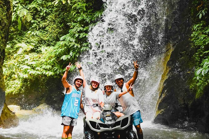 KUBER ATV UBUD - Tunnel Waterfall Rice field Jungle w Private Car - Gear up in Payangan: safety equipment, insurance sign, and practice time