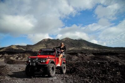 Mt Batur Sunrise 4WD Jeep Tours - The jeep ride and Kintamani Black Lava area before sunrise