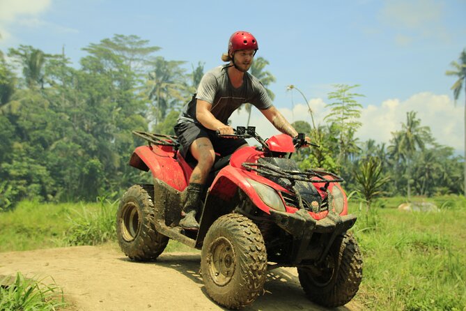 Ubud ATV Quad Bike through river, Jungle, waterfall & rice fields - Starting out at Dadi Bali Adventures: gear, safety checks, and comfort